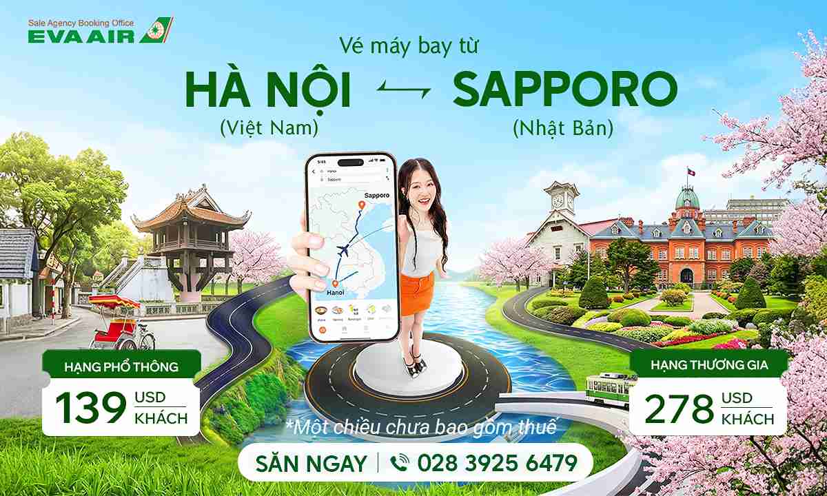 Vé Máy Bay Hà Nội Đi Sapporo 
