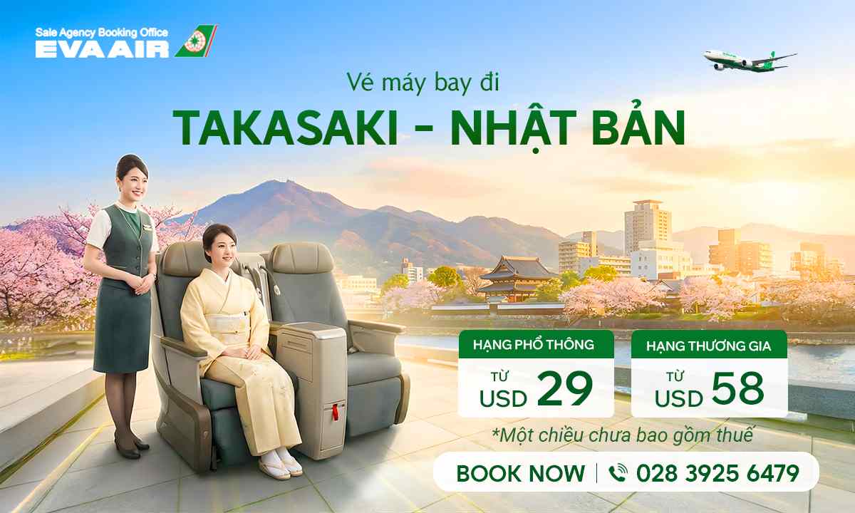 Vé máy bay đi Takasaki 