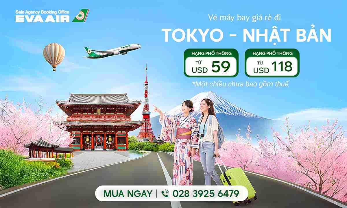 vé máy bay đi tokyo