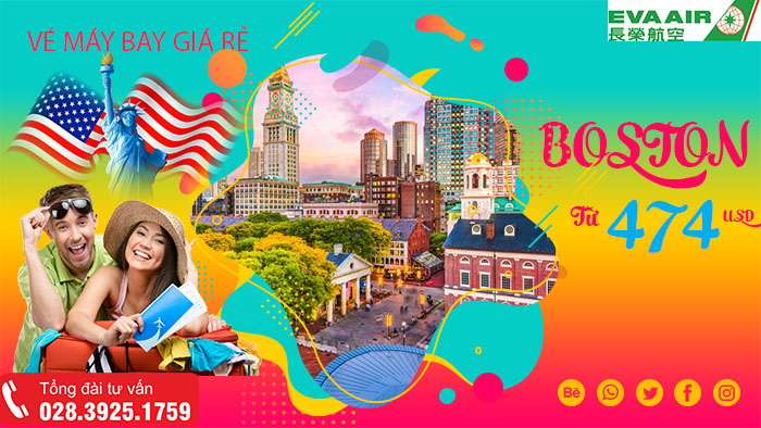 đặt vé máy bay EVA Air đi Boston