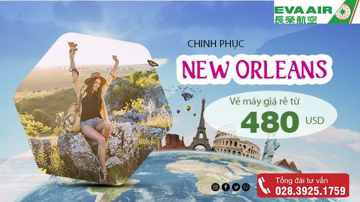 Vé máy bay đi New Orleans
