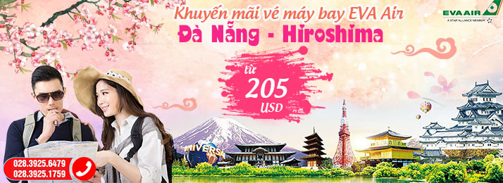 Vé máy bay Đà nẵng đi Hiroshima