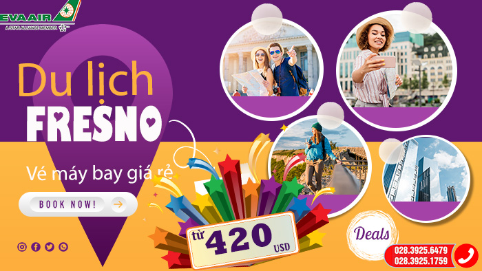 Vé máy bay EVA Air đi Fresno