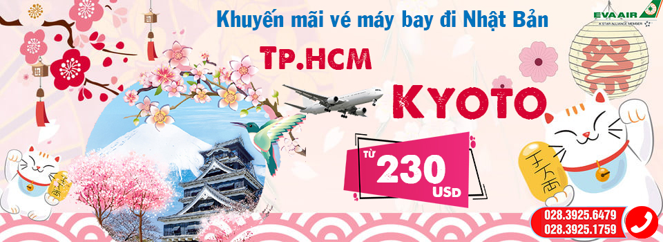 vé máy bay đi TP.HCM đi Kyoto