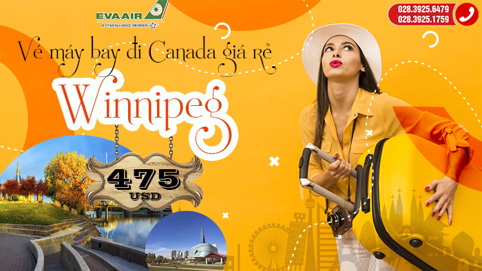 vé máy bay EVA Air đi Winnipeg giá ưu đãi