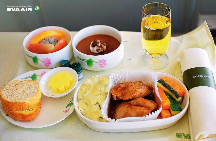 Suất ăn EVA Air trên không