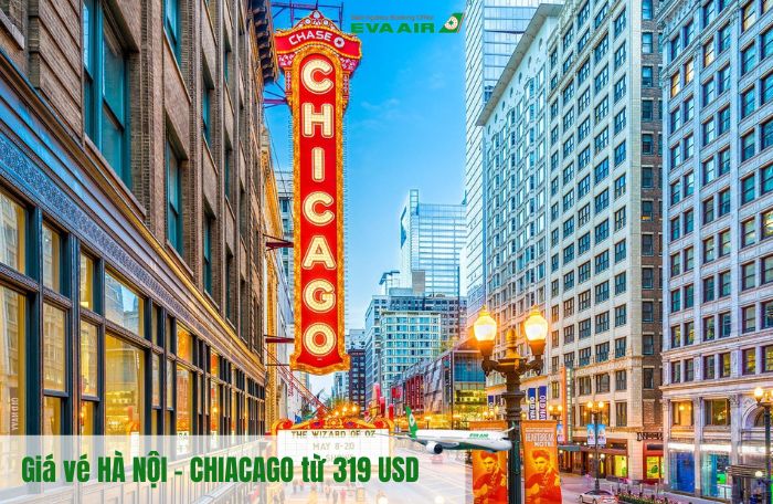 Giá vé Đà Nẵng đi Chicago EVA Air