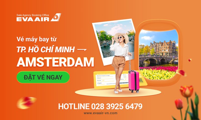 Vé máy bay từ TPHCM đi Amsterdam